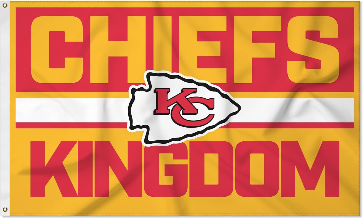 NFL KC Chiefs Banner Kansas City Chiefs Flag-3x5 FT-100% polyester-2 Metal Grommets