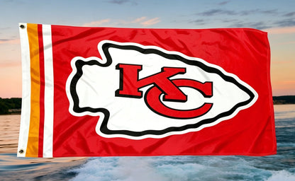 Kansas City Chiefs Flag-3x5 FT NFL KC Chiefs Banner-100% polyester-2 Metal Grommets