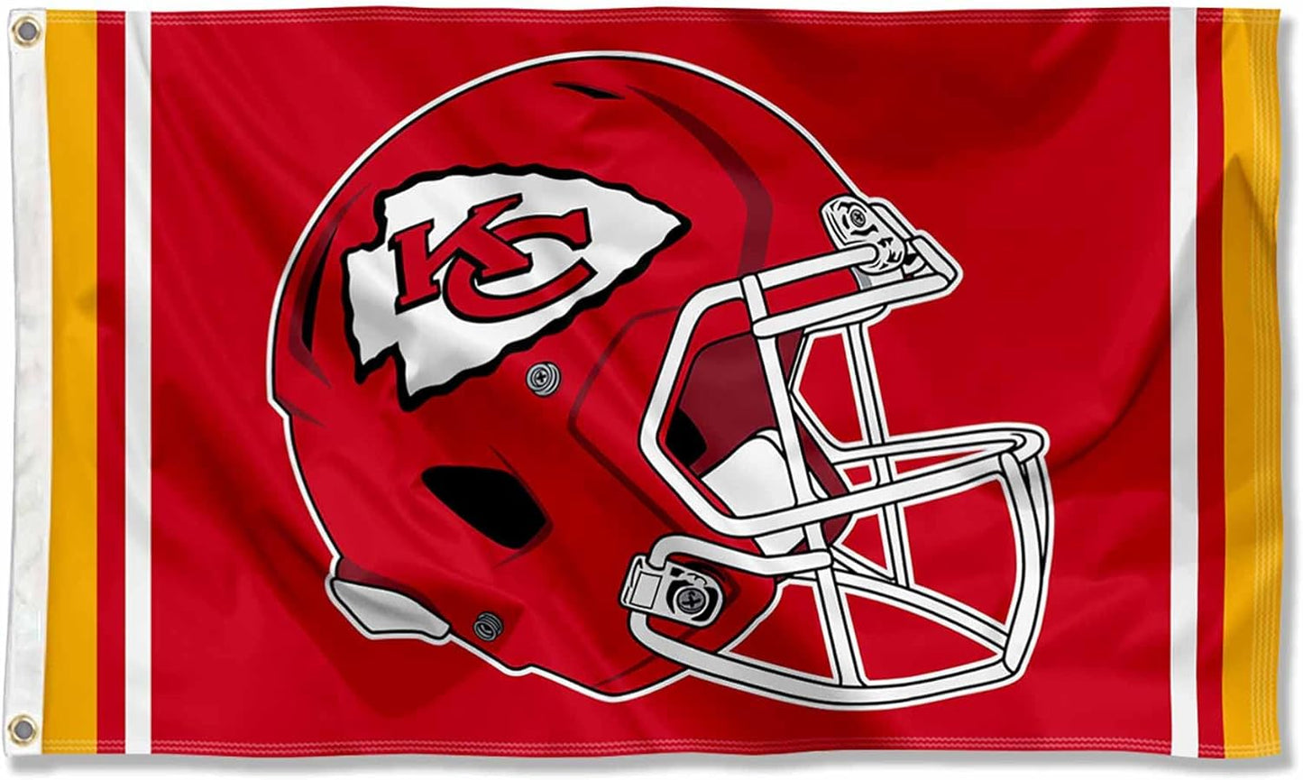 Kansas City Chiefs Flag-3x5 FT NFL KC Chiefs Banner-100% polyester-2 Metal Grommets