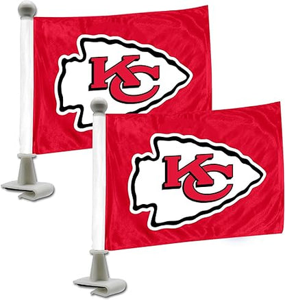 2 Pack Car Window Flag of New York Jets 11X18 Inch 100% Polyester, White Strong White Flagpole