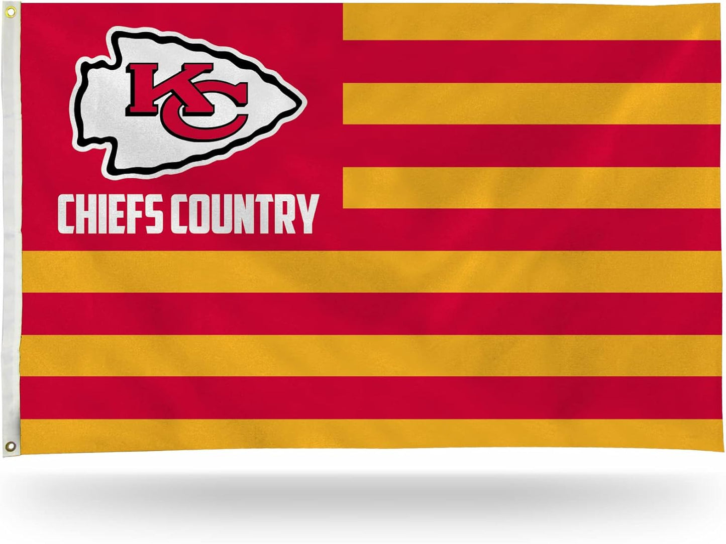 Kansas City Chiefs Flag-3x5 FT NFL KC Chiefs Banner-100% polyester-2 Metal Grommets
