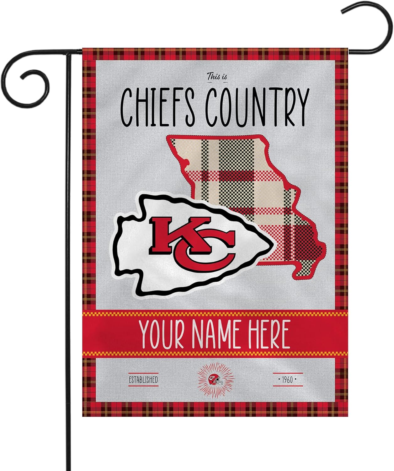 NFL Kansas City Chiefss Flag KC Chiefs Garden Banner Flags -100% polyester 12x18 inches / 28x40 inch