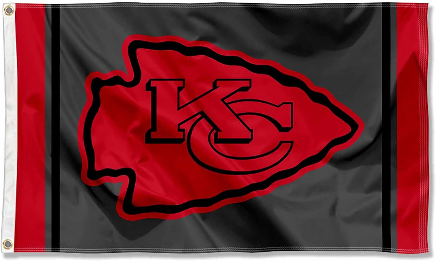 Kansas City Chiefs Flag-3x5 FT NFL KC Chiefs Banner-100% polyester-2 Metal Grommets