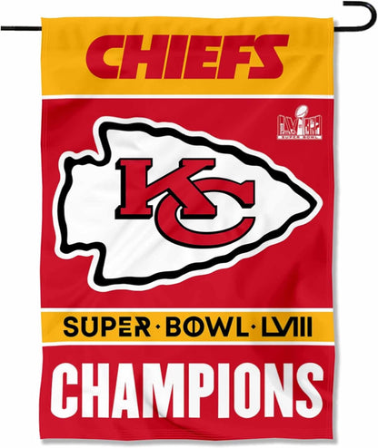 Kansas City Chiefss Flag NFL KC Chiefs Garden Banner Flags -100% polyester 12x18 inches / 28x40 inch
