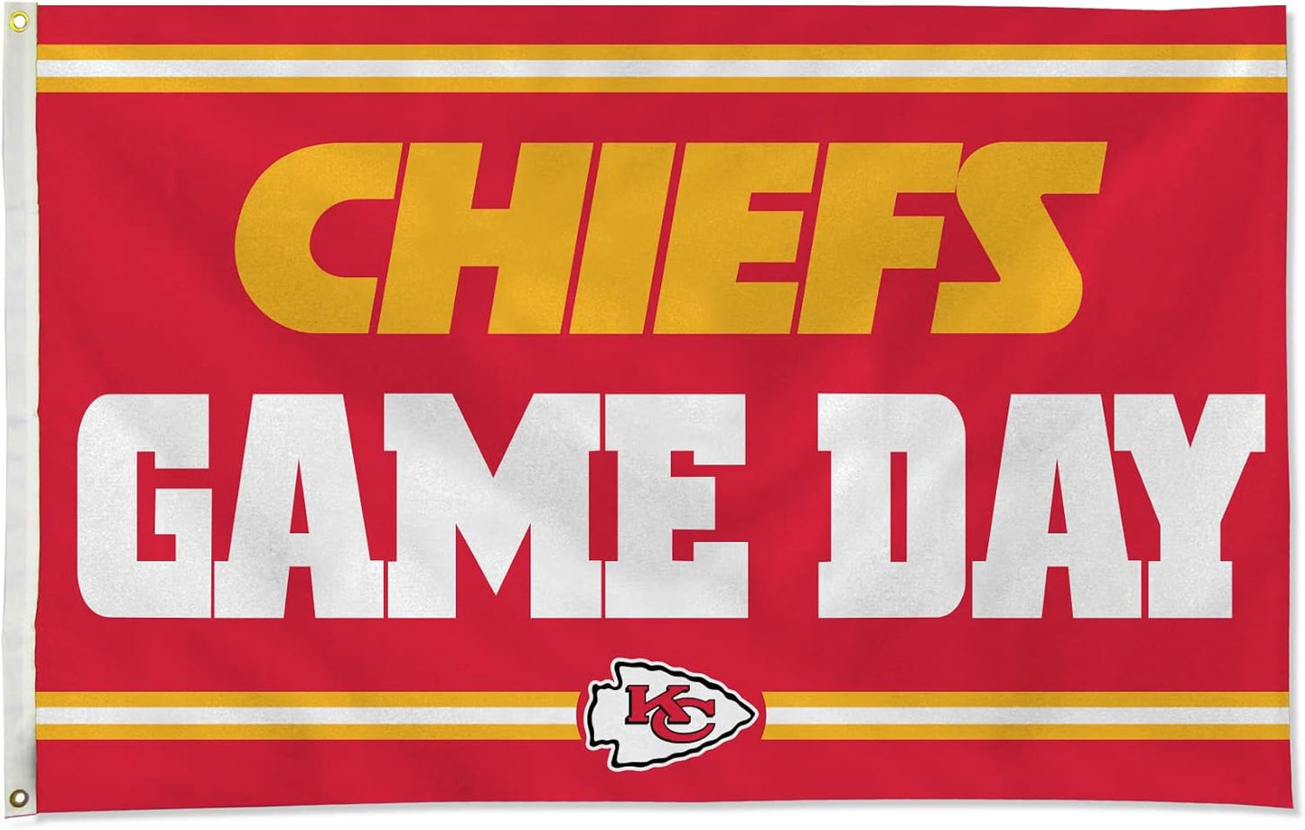 NFL KC Chiefs Banner Kansas City Chiefs Flag-3x5 FT-100% polyester-2 Metal Grommets