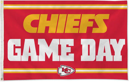 NFL KC Chiefs Banner Kansas City Chiefs Flag-3x5 FT-100% polyester-2 Metal Grommets