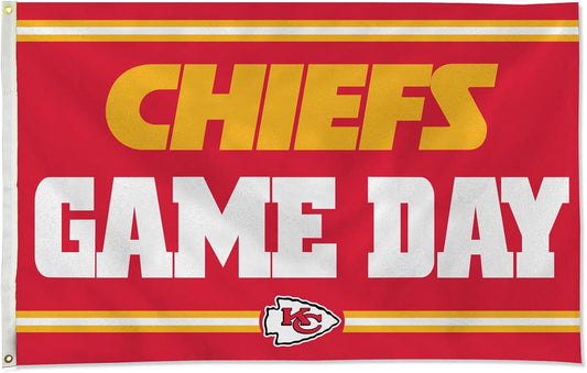 NFL KC Chiefs Banner Kansas City Chiefs Flag-3x5 FT-100% polyester-2 Metal Grommets