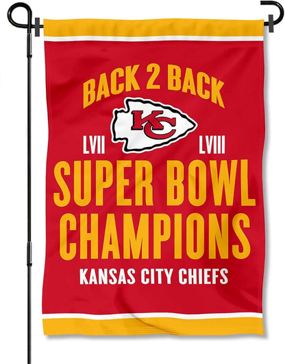 Kansas City Chiefss Flag NFL KC Chiefs Garden Banner Flags -100% polyester 12x18 inches / 28x40 inch