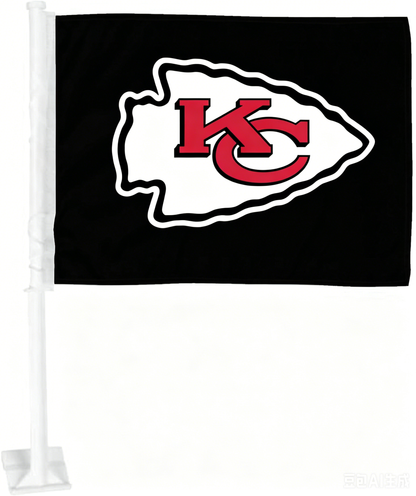 2 Pack Car Window Flag of New York Jets 11X18 Inch 100% Polyester, White Strong White Flagpole