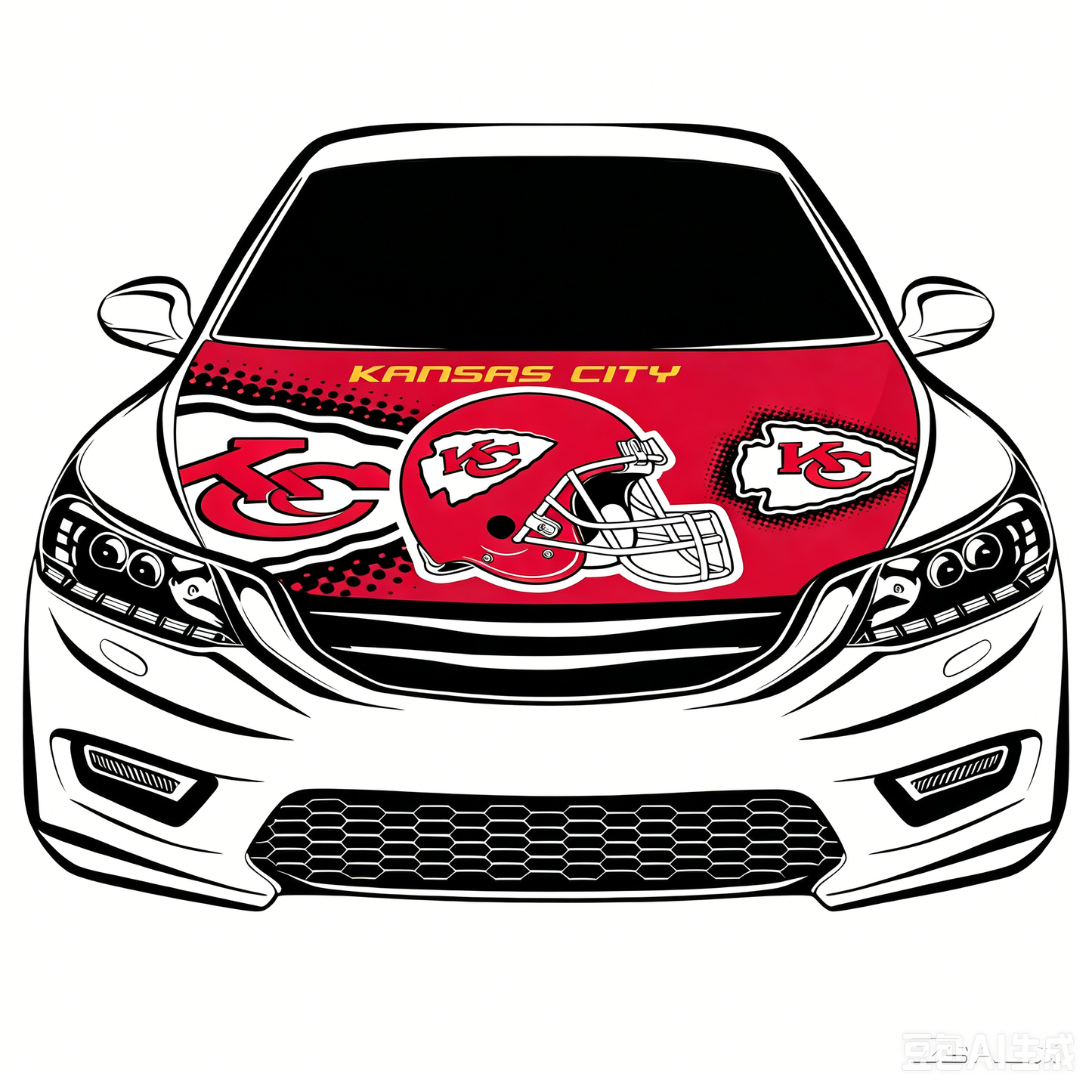 NFL Kansas City Chiefs Flag-3.3x5 Ft 6X7Ft Car Hood Cover Banner Flag Of NFL KC Chiefs -100% polyester