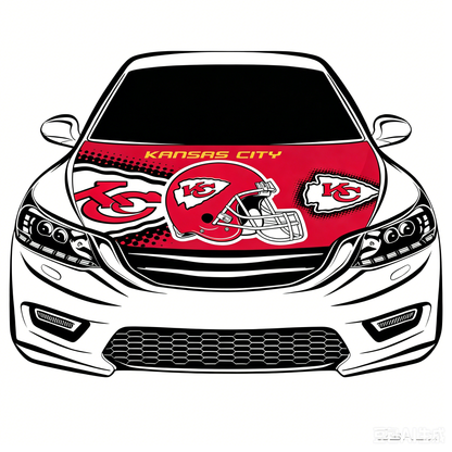 NFL Kansas City Chiefs Flag-3.3x5 Ft 6X7Ft Car Hood Cover Banner Flag Of NFL KC Chiefs -100% polyester