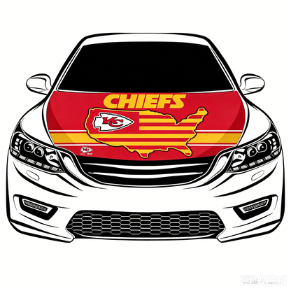 NFL Kansas City Chiefs Flag-3.3x5 Ft 6X7Ft Car Hood Cover Banner Flag Of NFL KC Chiefs -100% polyester