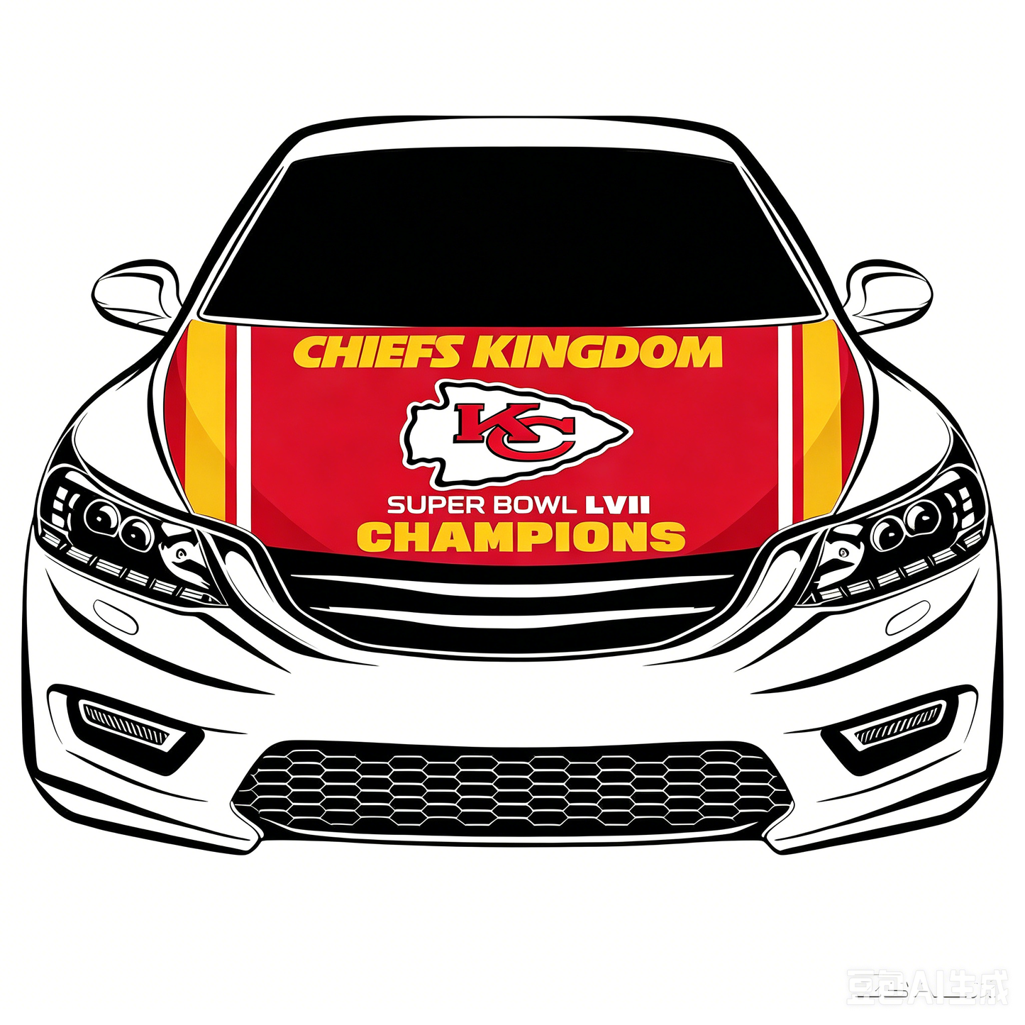 NFL Kansas City Chiefs Flag-3.3x5 Ft 6X7Ft Car Hood Cover Banner Flag Of NFL KC Chiefs -100% polyester