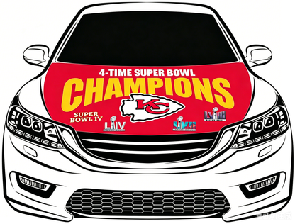 NFL Kansas City Chiefs Flag-3.3x5 Ft 6X7Ft Car Hood Cover Banner Flag Of NFL KC Chiefs -100% polyester