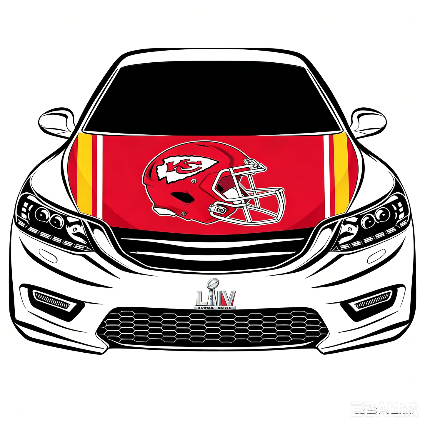 NFL Kansas City Chiefs Flag-3.3x5 Ft 6X7Ft Car Hood Cover Banner Flag Of NFL KC Chiefs -100% polyester