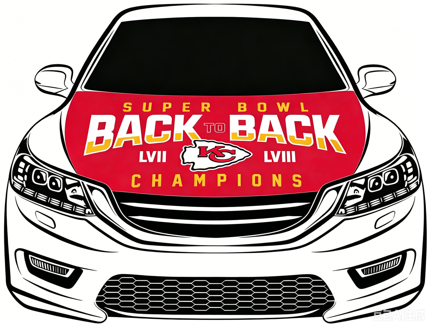 NFL Kansas City Chiefs Flag-3.3x5 Ft 6X7Ft Car Hood Cover Banner Flag Of NFL KC Chiefs -100% polyester