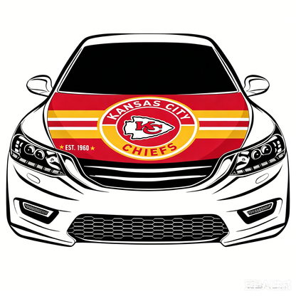 NFL Kansas City Chiefs Flag-3.3x5 Ft 6X7Ft Car Hood Cover Banner Flag Of NFL KC Chiefs -100% polyester