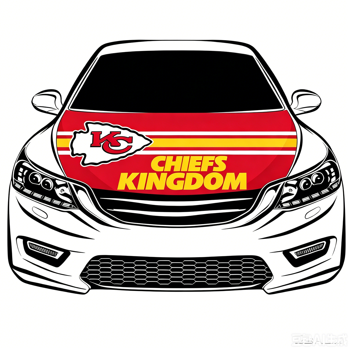 NFL Kansas City Chiefs Flag-3.3x5 Ft 6X7Ft Car Hood Cover Banner Flag Of NFL KC Chiefs -100% polyester