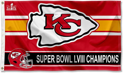 NFL KC Chiefs Banner Kansas City Chiefs Flag-3x5 FT-100% polyester-2 Metal Grommets