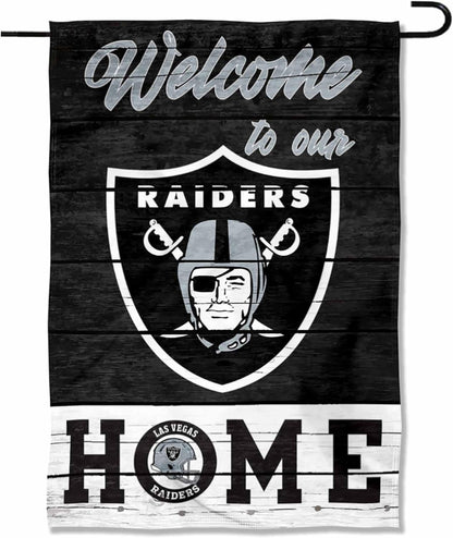 Las Vegas Raiders Flag  NFL Oakland Raiders Garden Banner Flags -100% polyester 12x18 inches / 28x40 inches