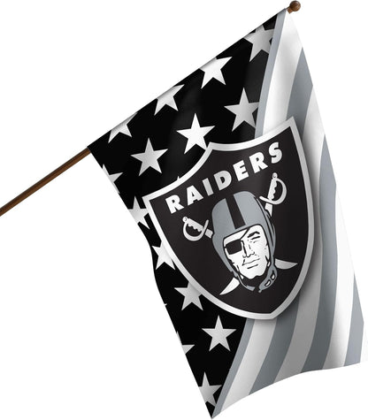 Las Vegas Raiders Flag  NFL Oakland Raiders Garden Banner Flags -100% polyester 12x18 inches / 28x40 inches