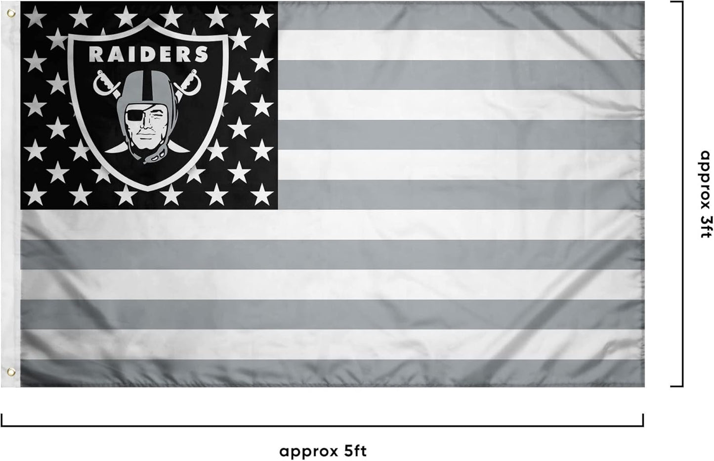 NFL Las Vegas Raiders Flag Flag-3x5Ft Oakland Raiders Banner-100% polyester