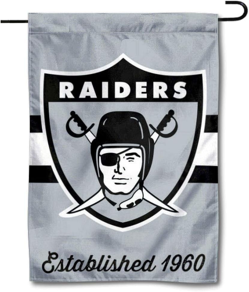 Las Vegas Raiders Flag  NFL Oakland Raiders Garden Banner Flags -100% polyester 12x18 inches / 28x40 inches
