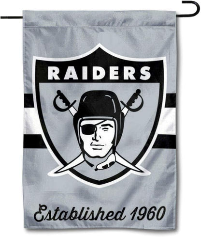 Las Vegas Raiders Flag  NFL Oakland Raiders Garden Banner Flags -100% polyester 12x18 inches / 28x40 inches