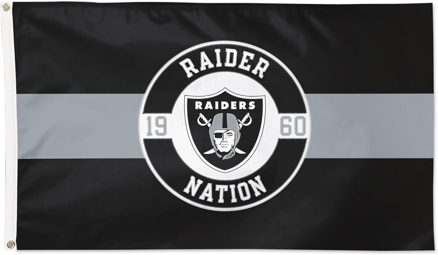 NFL Las Vegas Raiders Flag Flag-3x5Ft Oakland Raiders Banner-100% polyester