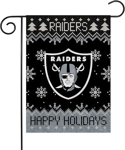 NFL Las Vegas Raiders Flag Oakland Raiders Garden Banner Flags -100% polyester 12x18 inches / 28x40 inches