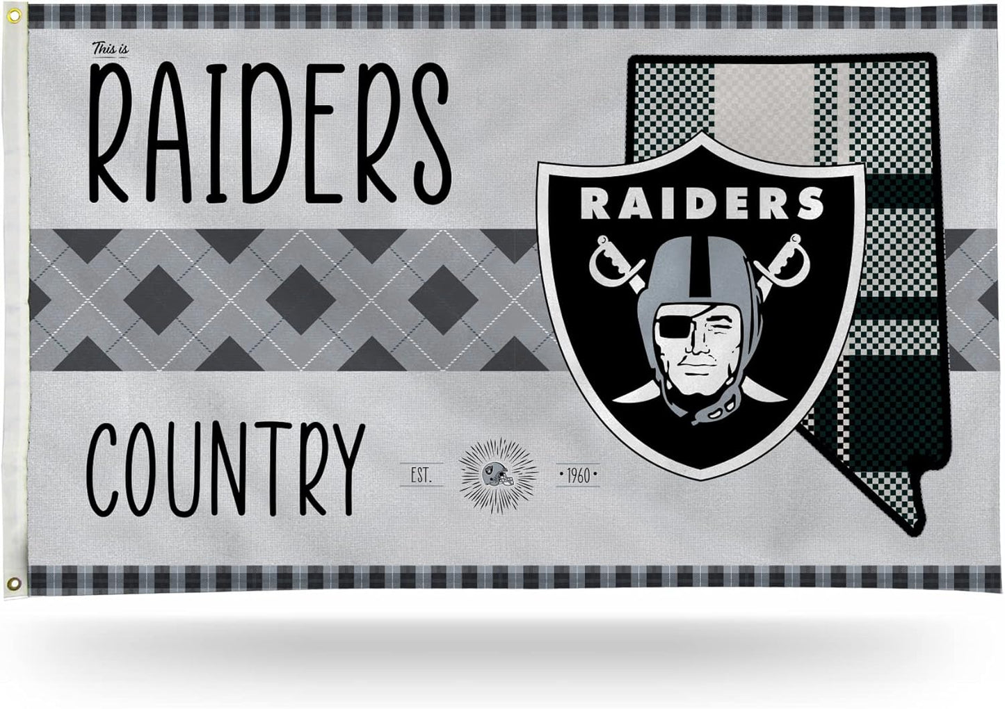 NFL Las Vegas Raiders Flag Flag-3x5Ft Oakland Raiders Banner-100% polyester