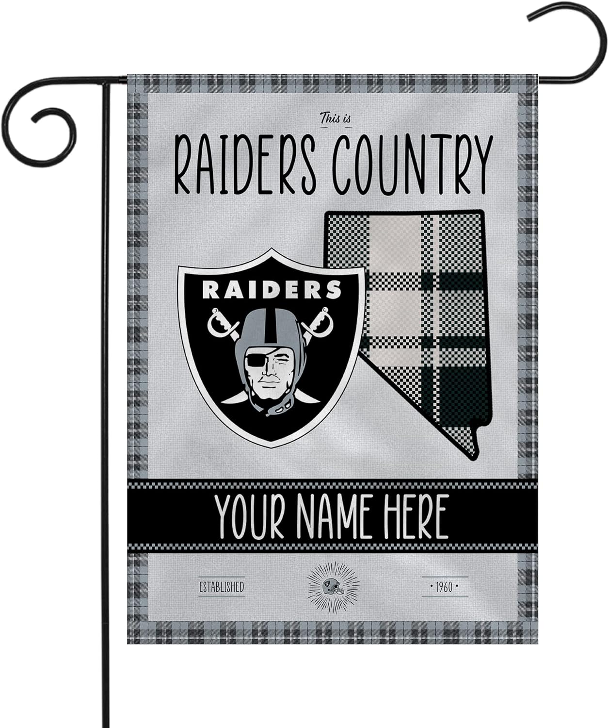 NFL Las Vegas Raiders Flag Oakland Raiders Garden Banner Flags -100% polyester 12x18 inches / 28x40 inches