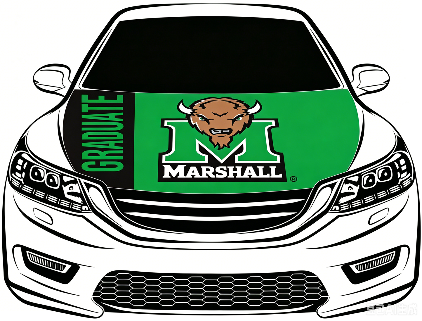 NCAA MU Thundering Herd Flag-3.3x5 Ft 6X7Ft Car Hood Cover Banner Flag Of Marshall University  -100% polyester