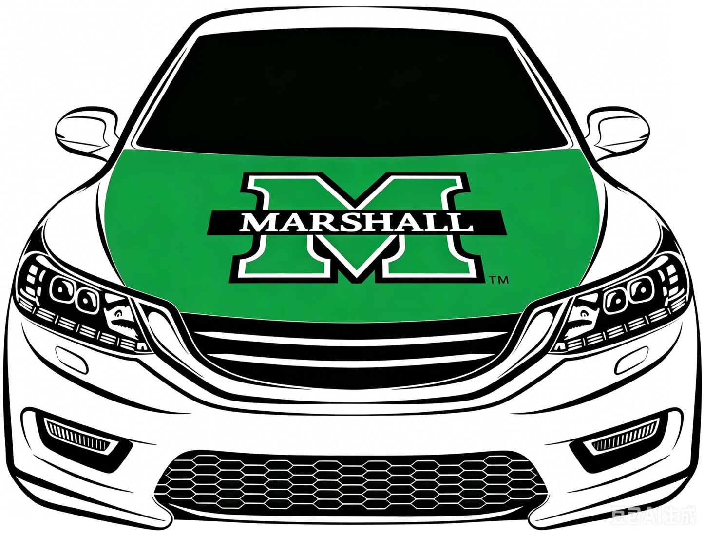 NCAA MU Thundering Herd Flag-3.3x5 Ft 6X7Ft Car Hood Cover Banner Flag Of Marshall University  -100% polyester