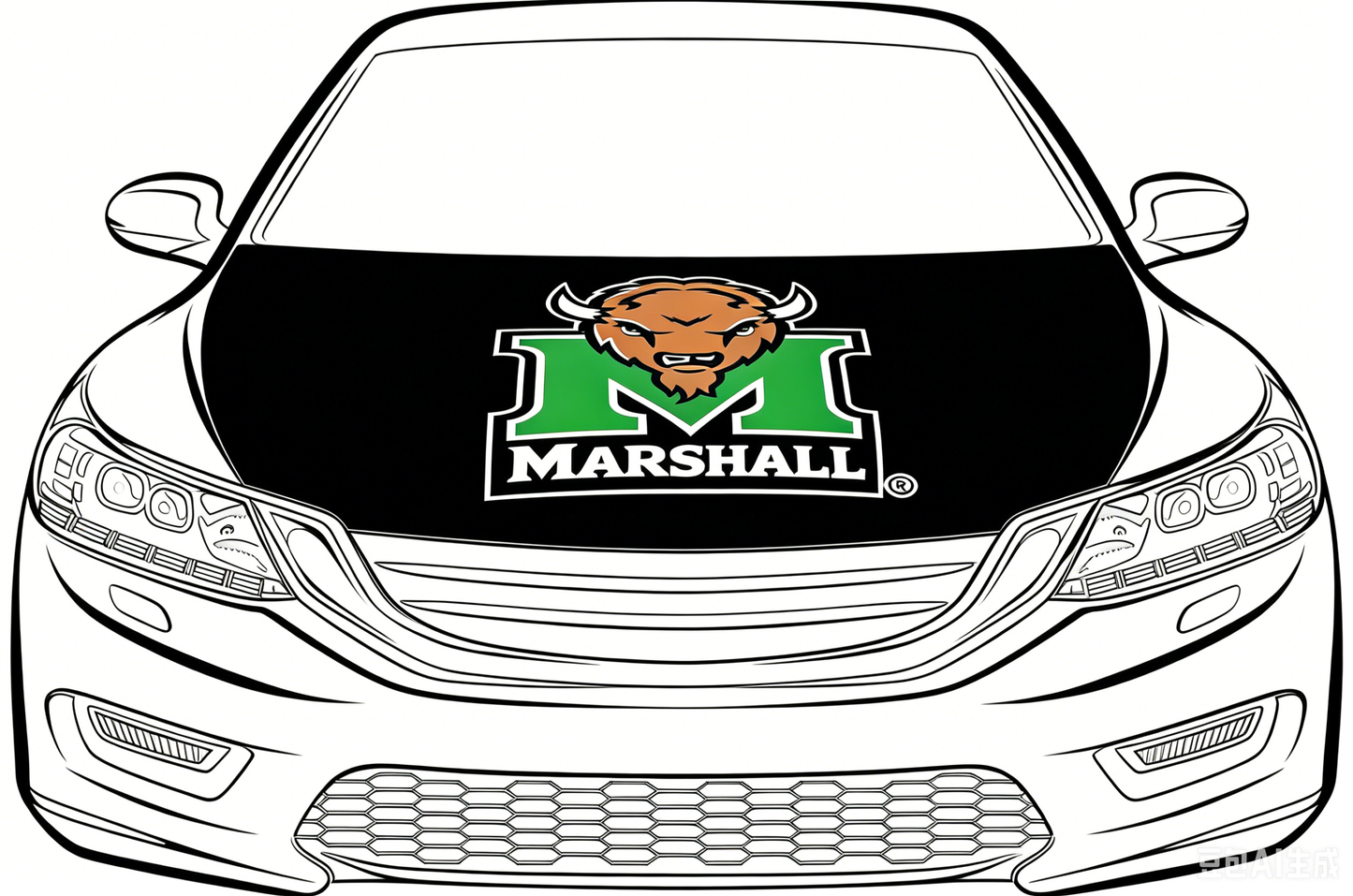 NCAA MU Thundering Herd Flag-3.3x5 Ft 6X7Ft Car Hood Cover Banner Flag Of Marshall University  -100% polyester