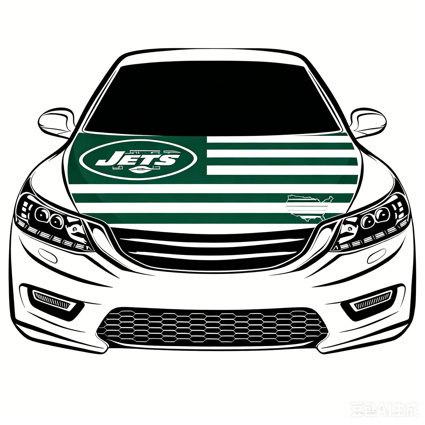 NFL New York Jets Flag-3.3x5 Ft 6X7Ft Car Hood Cover Banner Flag Of NFL SF Jets -100% polyester