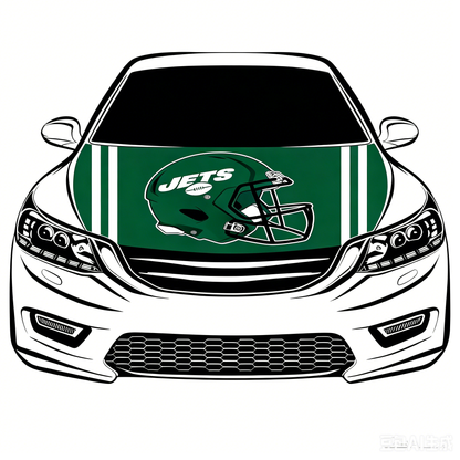 NFL New York Jets Flag-3.3x5 Ft 6X7Ft Car Hood Cover Banner Flag Of NFL SF Jets -100% polyester