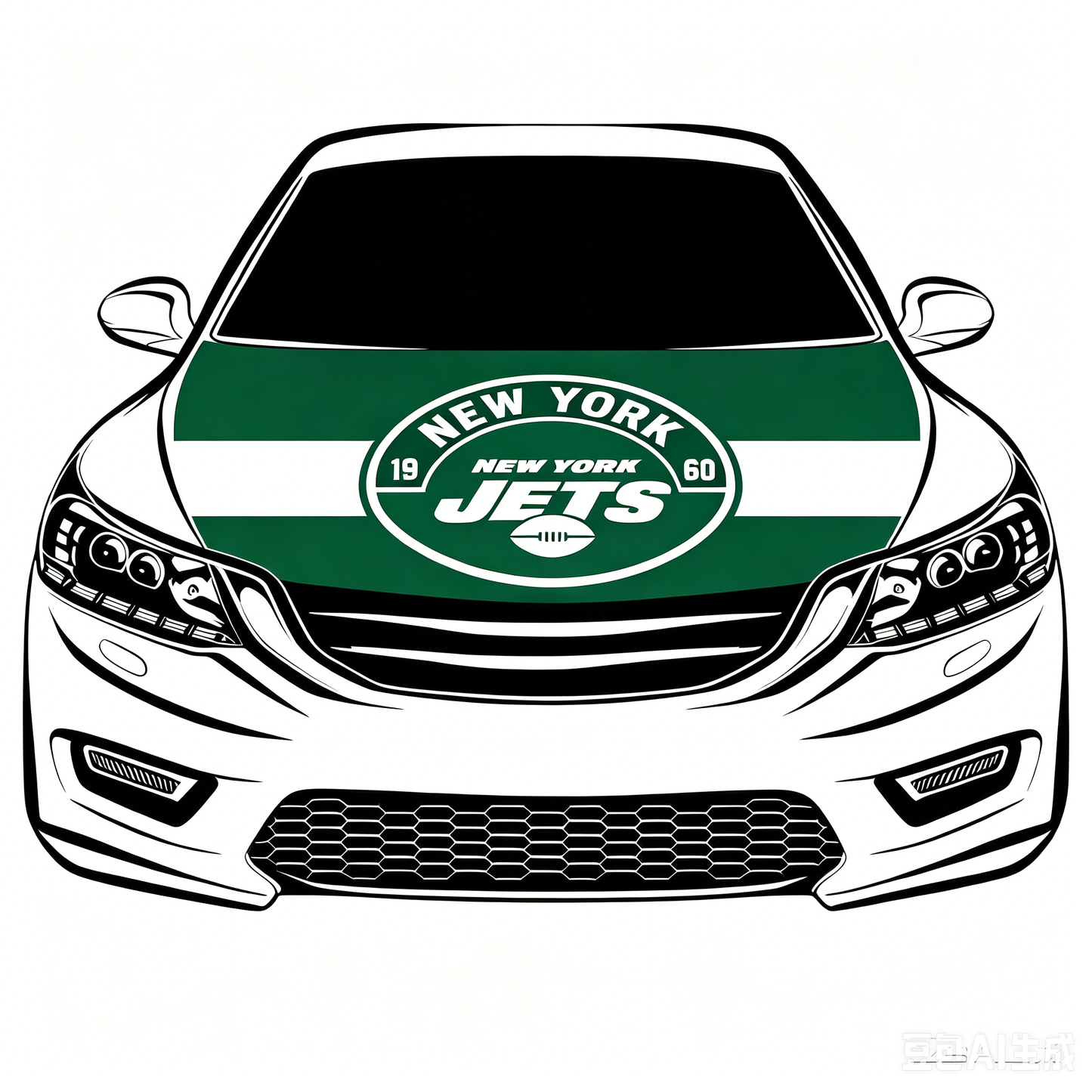 NFL New York Jets Flag-3.3x5 Ft 6X7Ft Car Hood Cover Banner Flag Of NFL SF Jets -100% polyester