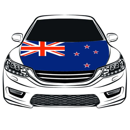 New Zealand Car Hood Cover Flag ,Engine Banner Flag of New Zealand,3.3X5ft, 100% Polyester Elastic Fabrics Can be Washed
