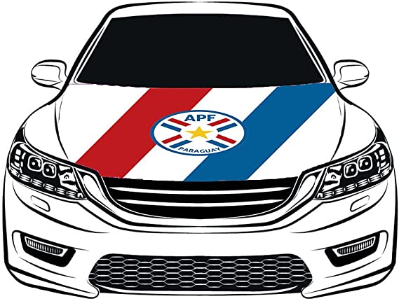 AFP Banner Flags,Paraguay national football team Car Hood Cover Flag ,3.3X5ft,100% Polyester Elastic Fabrics Can be Washed