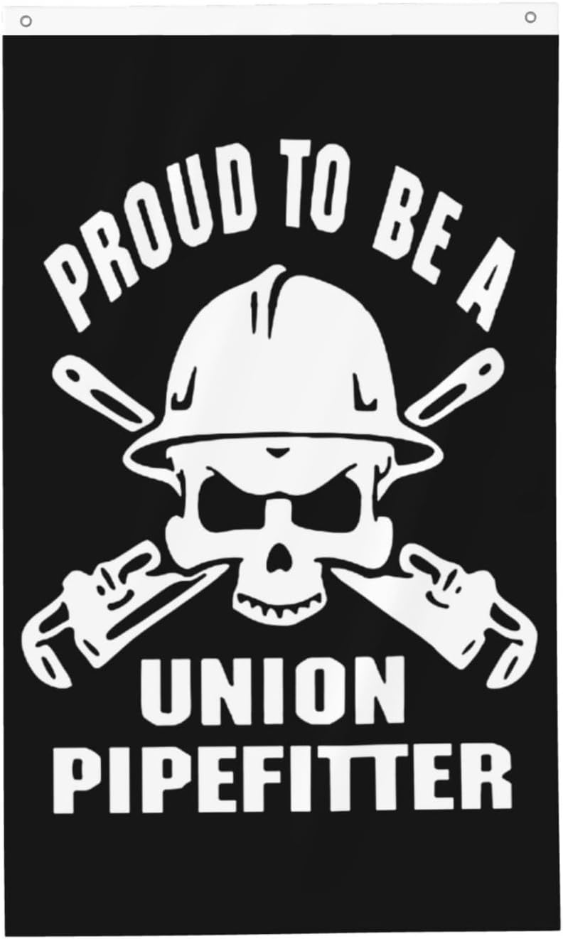 Pipe Hitters Union Flag-3x5 Banner-100% polyester-Black
