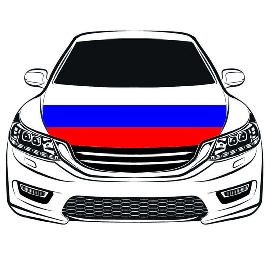 Russia Banner,Car Hood Cover Flag Russian Federation , Engine Banner,3.3X5ft,100% Polyester Elastic Fabrics Can be Washed
