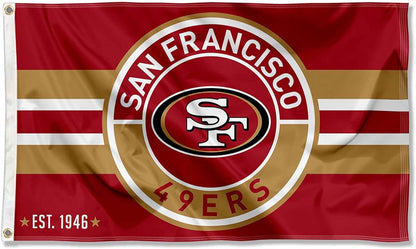 San Francisco 49ers Flag-3x5Ft NFL Banner-100% polyester