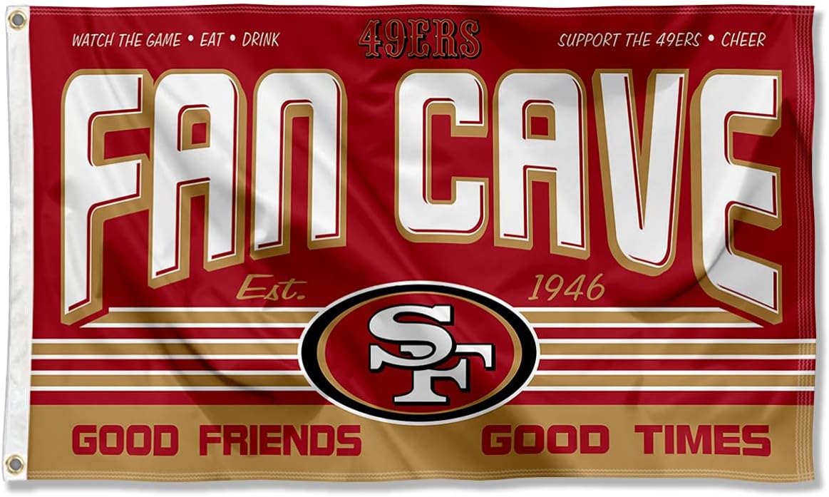 San Francisco 49ers Flag-3x5Ft NFL Banner-100% polyester
