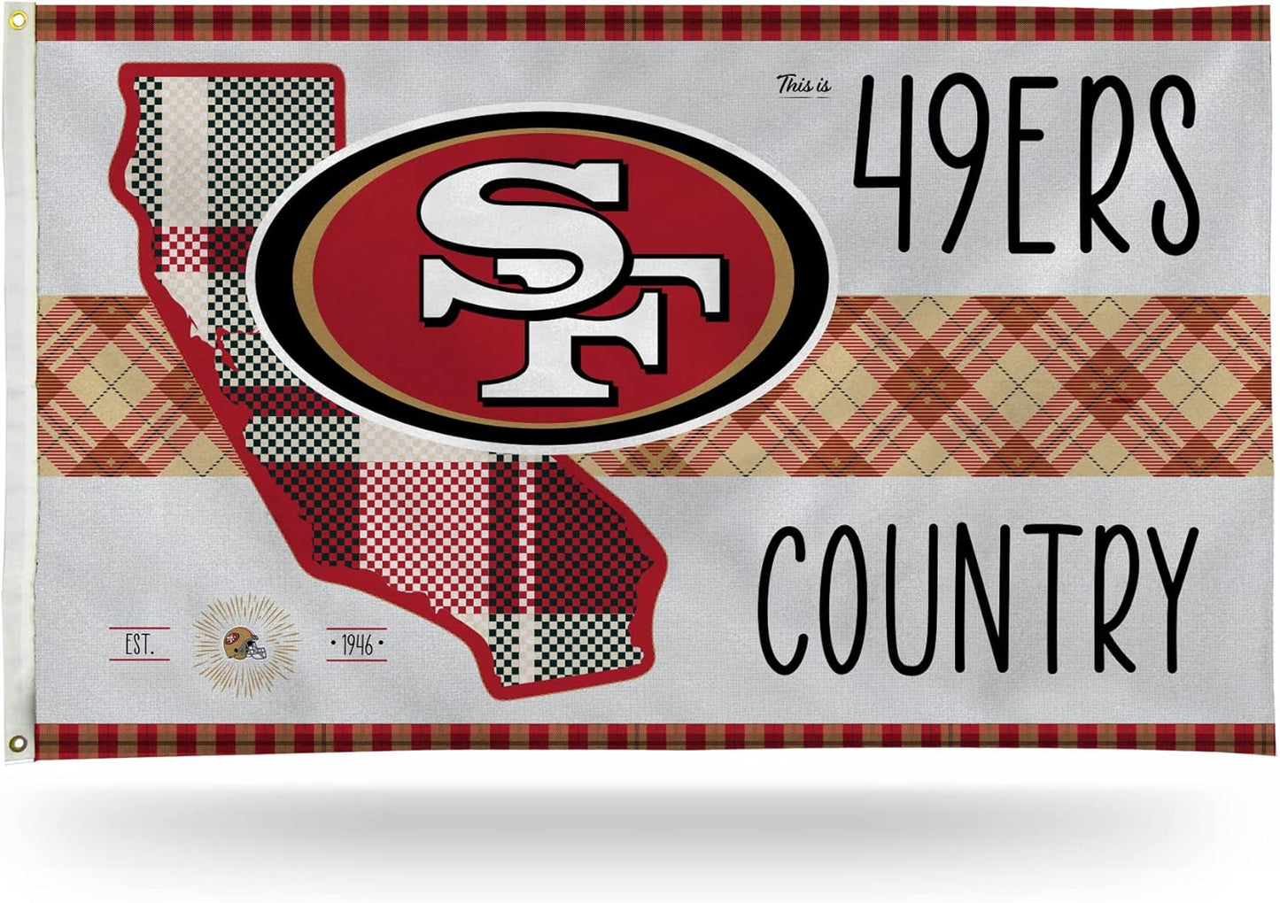 San Francisco 49ers Flag-3x5Ft NFL Banner-100% polyester