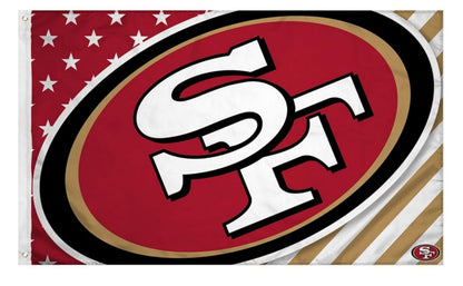 NFL San Francisco 49ers Flag-3x5Ft SF 49ers Banner-100% polyester