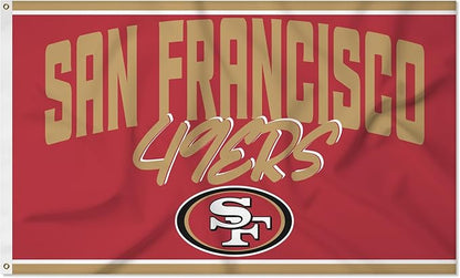 NFL San Francisco 49ers Flag-3x5Ft SF 49ers Banner-100% polyester