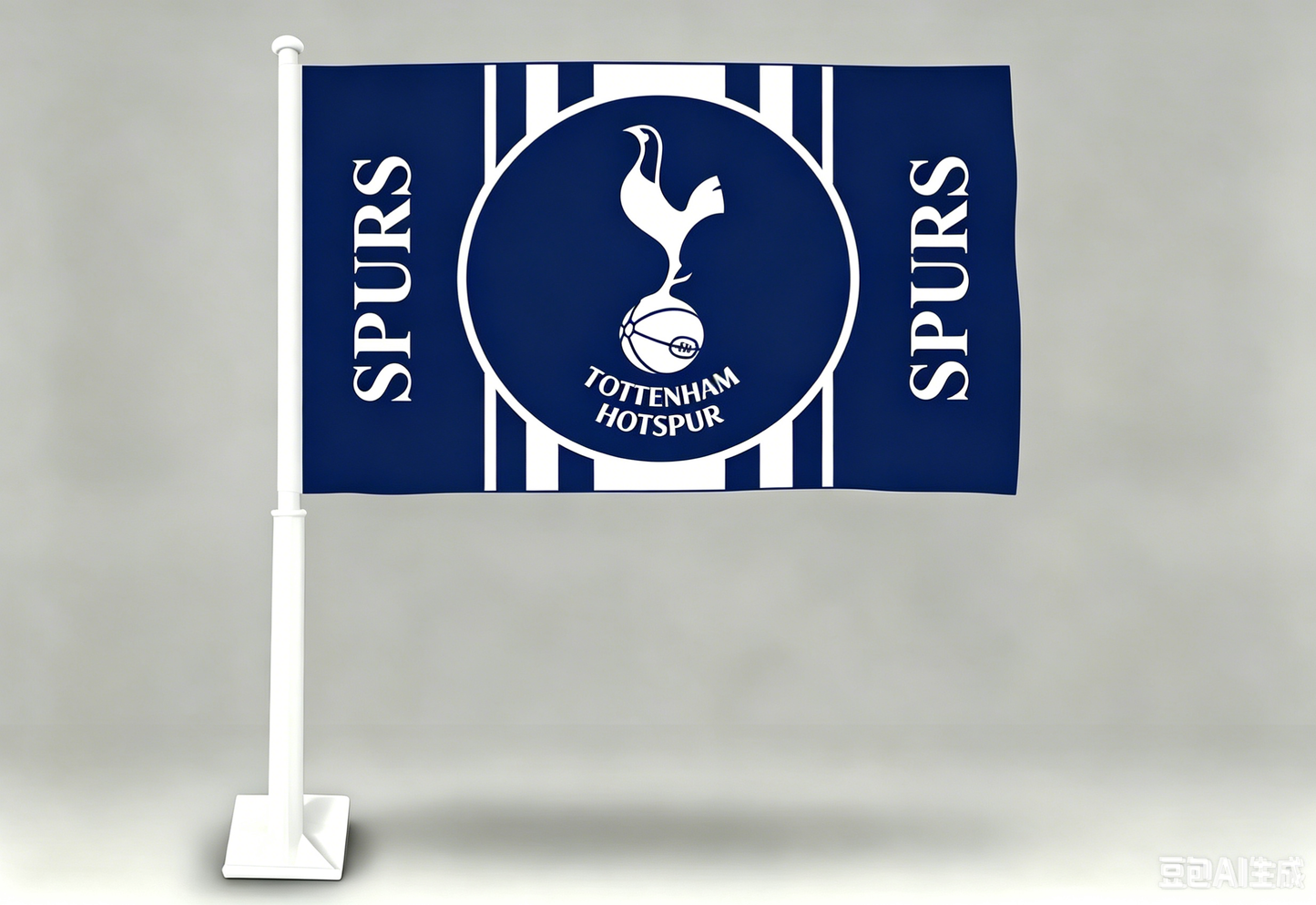 2 Pack Car Window Flag of Tottenham Hotspur 11X18 Inch - England Tottenham HotspurF.C. Flag 100% Polyester, White Strong White Flagpole