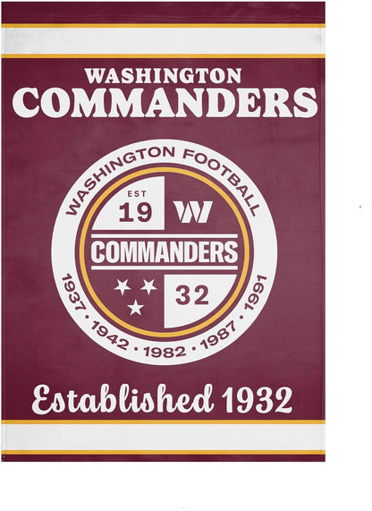 Washington Commanders Flag 12x18 inches / 28x40 inches NFL Washington Redskins Garden Banner Flags -100% polyester