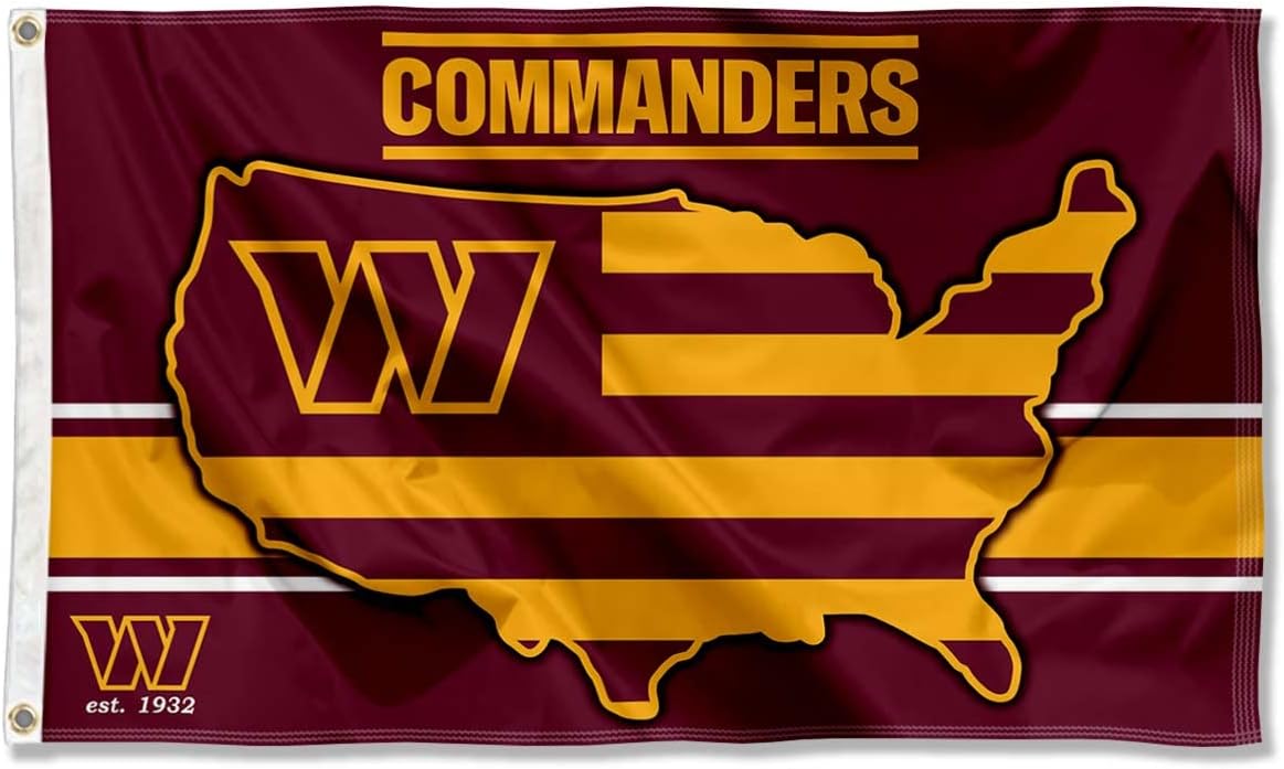 Washington Commanders Flag-3x5FT -100% polyester NFL Washington Redskins Banner Washington Champions Flags